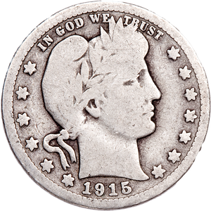 1915-D Barber Silver Quarter Main Image