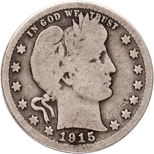 1915-S Barber Silver Quarter Main Image
