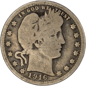 1916 Barber Silver Quarter Main Image