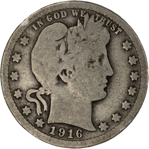 1916-D Barber Silver Quarter Main Image