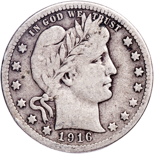1916-D Barber Silver Quarter Main Image