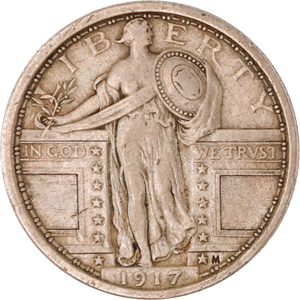 1917 T1 Std Lib Silver 25C ANACS    BL-D Main Image