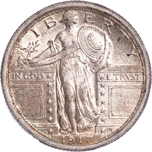 1917 Standing Liberty Silver Quarter, Variety 1 Main Image