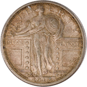 1917-S Standing Liberty Silver Quarter, Variety 1 Main Image