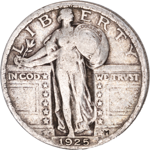 1925 Standing Liberty Quarter VG Main Image