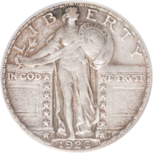 1926-S Standing Lib Slv 25C ANACS   AU50 Main Image