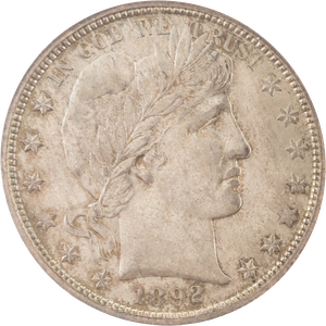 1892-O Barber Silver Half Dollar Main Image