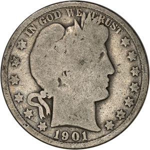 1901 Barber Half Dollar CIRC Main Image
