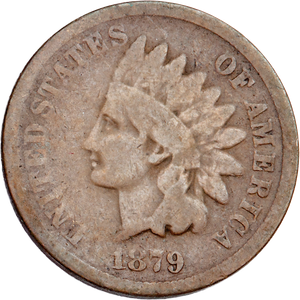 1879 Indian Head Cent, Variety 3, Bronze CIRC Main Image