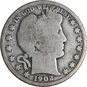1902 Barber Silver Half Dollar PCGS VF25 Main Image