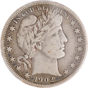 1902 Barber Silver Half Dollar PCGS VF25 Main Image