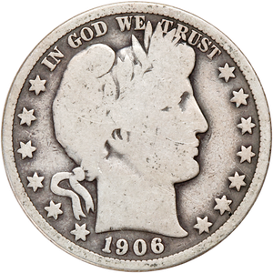 1906 Barber Half Dollar CIRC Main Image