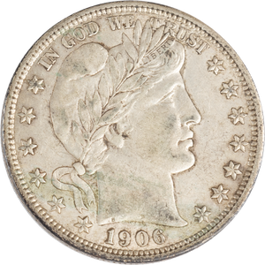 ﻿1906-D Barber Silver Half Dollar Main Image