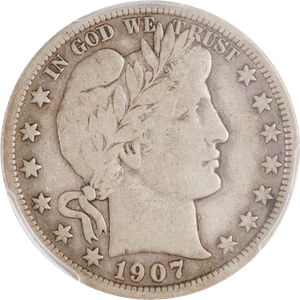 1907 Barber Silver Half Dollar PCGS F12 Main Image