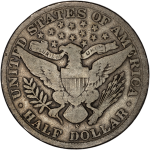 1909-S Barber 50 Cents (Half Dollar)