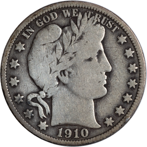 1910 Barber Silver Half Dollar Main Image