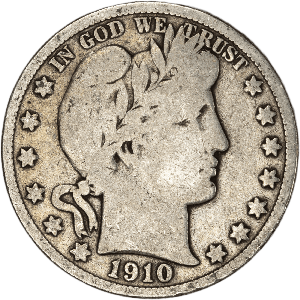 1910-S Barber Half Dollar VG#2 Main Image
