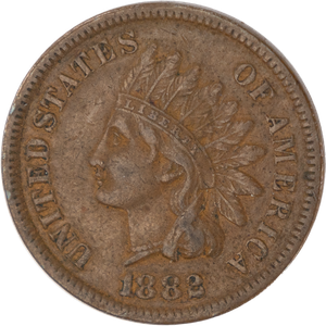 1882 Indian Head Cent, Variety 3, Bronze Main Image