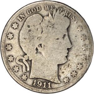 1911-D Barber Half Dollar CIRC Main Image