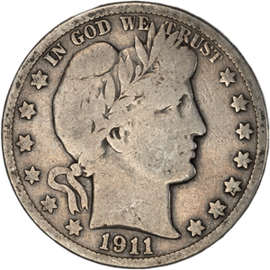 1911-S Barber Half Dollar VG#2 Main Image
