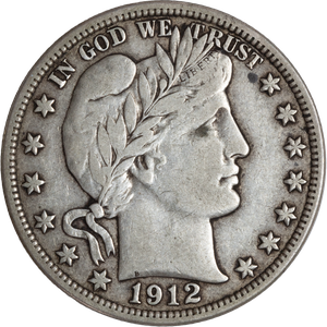 1912 Barber Silver Half Dollar Main Image