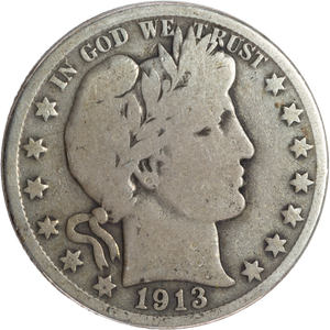 1913-D Barber Half Dollar CIRC Main Image