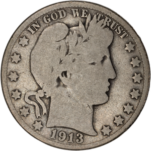 1913-S Barber Half Dollar G Main Image
