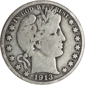 1913-S Barber Silver Half Dollar Main Image
