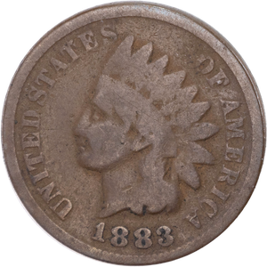 1883 Indian Head Cent, Variety 3, Bronze CIRC Main Image