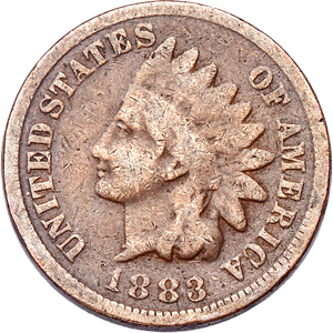 1883 Indian Head Cent, Variety 3, Bronze Main Image