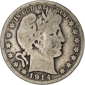 1914-S Barber Half Dollar Main Image