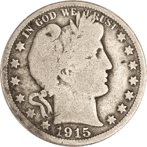 1915 Barber Half Dollar CIRC Main Image