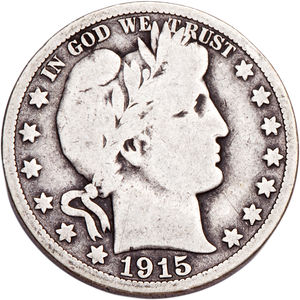 1915-D Barber Silver Half Dollar Main Image