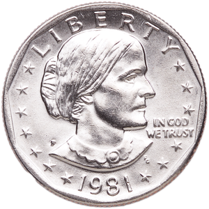 1981-P Susan B. Anthony Dollar Main Image