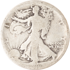 1916-D Liberty Walking Half Dollar Main Image