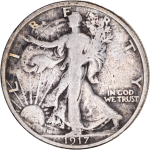 1917 Liberty Walking Silver Half Dollar Main Image