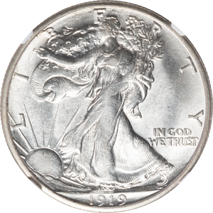 1919-S Lib Walking Slv 50C NGC      AU58 Main Image
