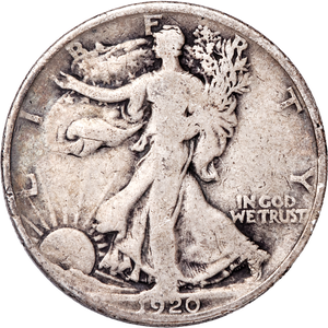 1920 Liberty Walking Silver Half Dollar Main Image