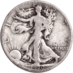 1920-S Liberty Walking Half Dollar VG Main Image