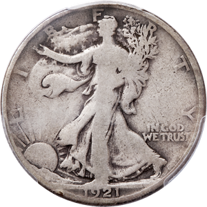 1921-D Liberty Walking Silver Half Dollar Main Image