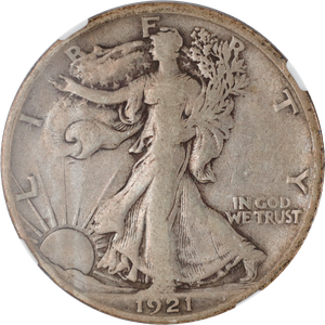 1921-S Lib Walking Silver 50C NGC   FV#2 Main Image