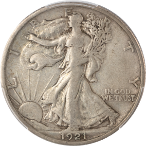 1921-S Lib Walking Silver 50C PCGS  VF30 Main Image