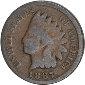 1887 Indian Head Cent, Variety 3, Bronze Main Image