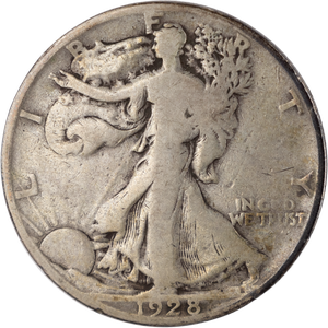 1928-S Liberty Walking Silver Half Dollar Main Image