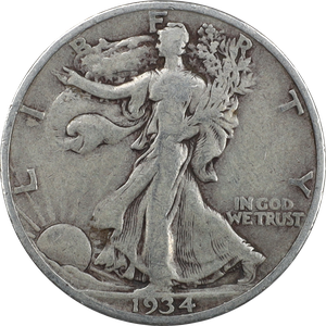 1934-S Liberty Walking Half Dollar VG Main Image