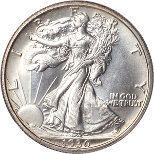 1936 Liberty Walking Silver Half Dollar Main Image