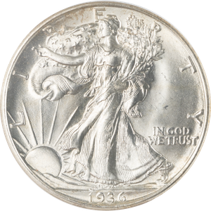 1936-D Liberty Walking Silver Half Dollar Main Image
