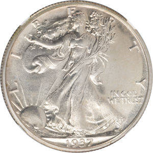 1937 Liberty Walking Silver Half Dollar Main Image