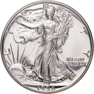 1938 Liberty Walking Silver Half Dollar Main Image