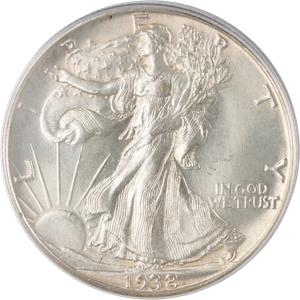 1938-D Liberty Walking Silver Half Dollar Main Image